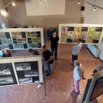 Un'immagine della mostra con le foto di Schiapparelli a Cascina Emilia nel Parco della Burcina